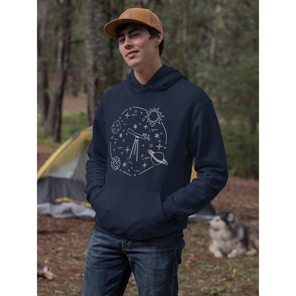 Telescope And Space Exploration Hoodie Men's -Image by Shutterstock