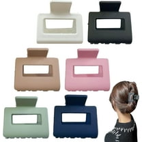 6 pack claw clips, hair clips for women 2 inches matte hair clips for women and thin thick hair 6 colors small claw hair clips