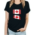 thumbnail image 1 of FAIWAD T-Shirt d'Été pour Femmes de la Fête du Canada, Léger, à Manches Courtes, Col Rond, T-Shirts Hauts, Imprimé Graphique, Blouses de Détente Basiques, 1 of 3