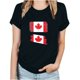 thumbnail image 1 of Fiudx Camisas para Mujer Camiseta Básica de Verano de Manga Corta Informal para Mujer, Blusa con Estampado de Hoja de Arce Del Día de Canadá, Camiseta con Cuello Redondo, 1 of 3