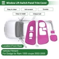 thumbnail image 2 of Cubierta del panel de interruptores de elevación de ventanas para Dodge Ram 1500 2002-2005, 2 of 6
