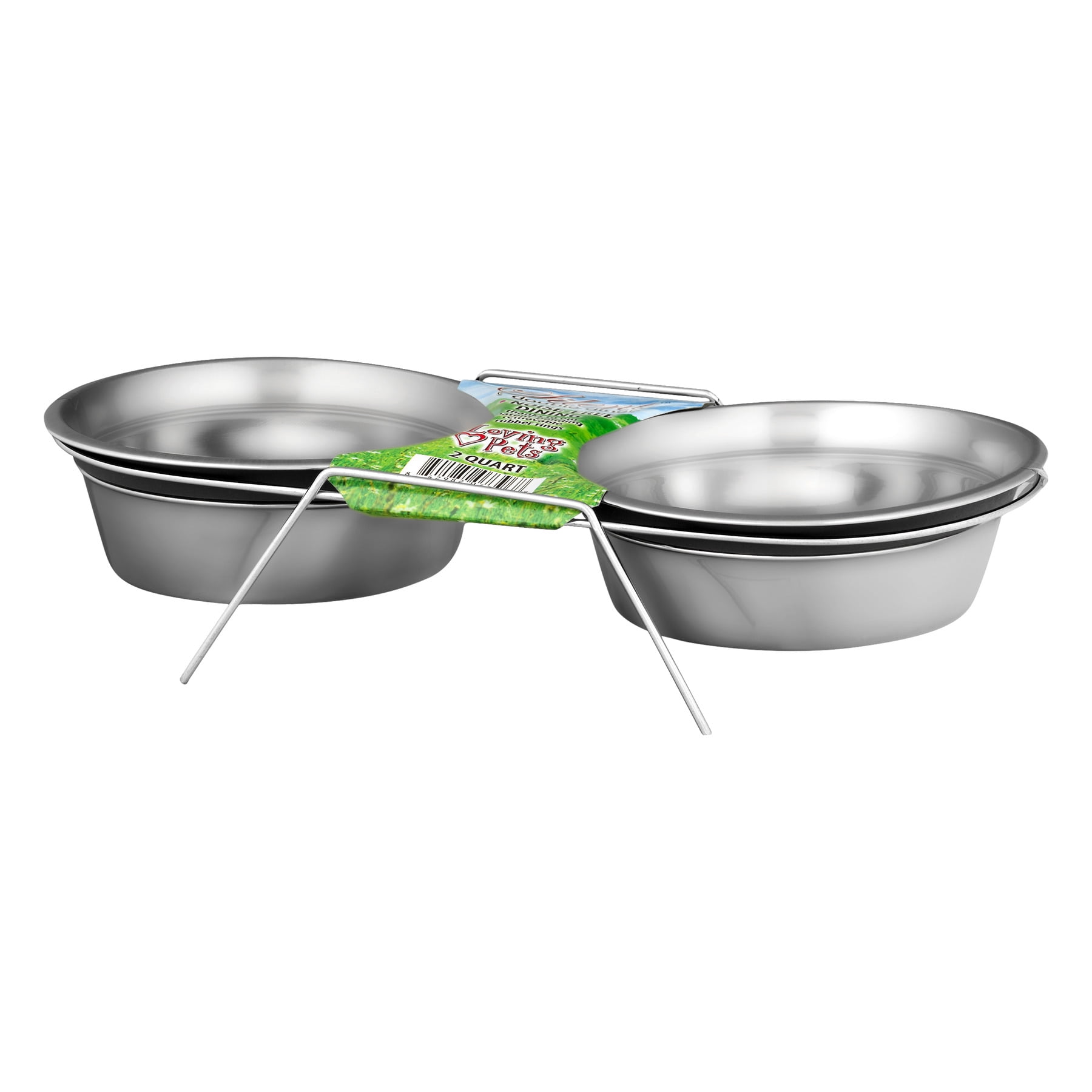 Loving Pets Silent Double Diner Noise-Free Dining Grey 2 Quart, 1.0 CT