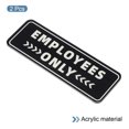 thumbnail image 3 of Unique Bargains Employee Only Sign 9'x3' Self Adhesive Staff Only Sticker Black 2 Pack, 3 of 6