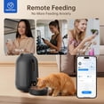 thumbnail image 6 of Automatic Cat Feeder, Button Timer Auto Food Dispenser with Dual Power Backup, Slow Feeding Mode, 3L Moisture-Proof Feeder for Cats & Small Dogs (Black), 6 of 13