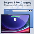 thumbnail image 4 of JETech Case for Samsung Galaxy Tab S9 Plus 12.4-Inch, Translucent Back Tri-Fold Stand Protective Tablet Cover, Support S Pen Charging, Auto Wake/Sleep (Navy), 4 of 7