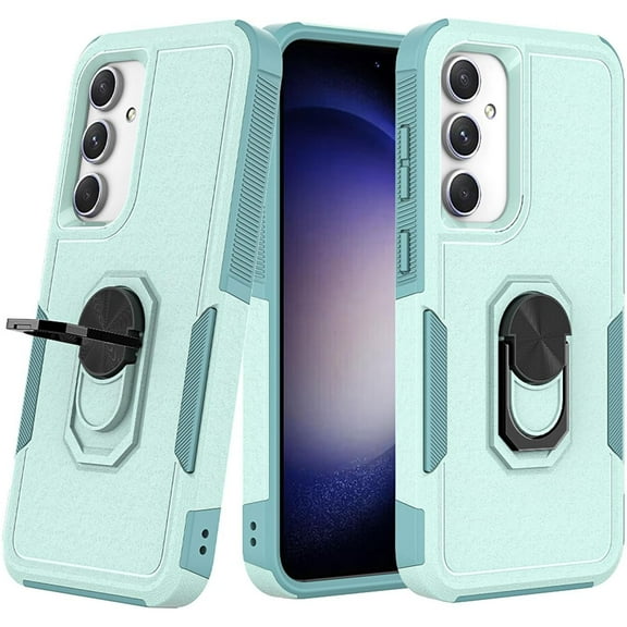 Military Grade TUFF Shockproof Hybrid Case with Ring Grip for Samsung Galaxy S23 FE - Baby Blue