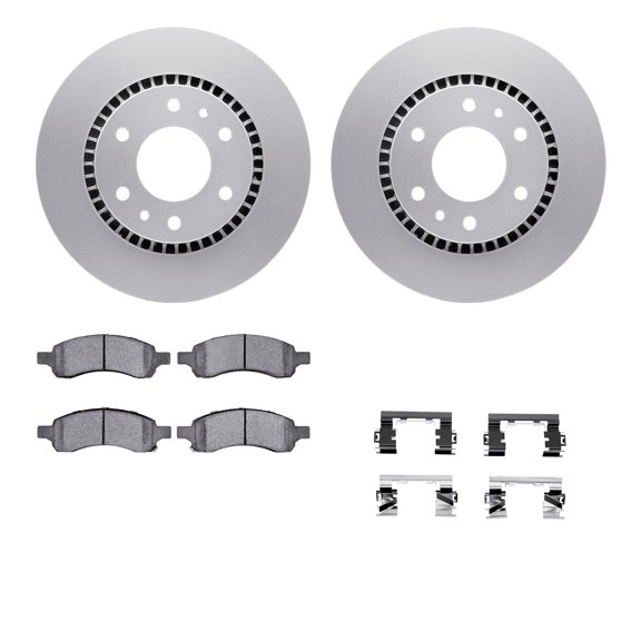 Dynamic Friction Company Front Geospec Brake Rotors with Ultimate Duty Performance Brake Pads includes Hardware 4412-48026