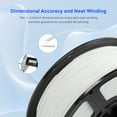 thumbnail image 6 of Flashforge ASA Filament 1.75mm, 1KG/2.2lbs UV Resistant ASA 3D Printer Filament with Satin Finish, White, 6 of 6