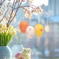 thumbnail image 7 of PONPRNGY 6Pcs Easter Hanging Eggs, Multicolored Plastic Easter Egg Hanging Ornaments, Decorative Hand Painted Ball DIY Crafts Tree Ornaments for Decoration, 7 of 7