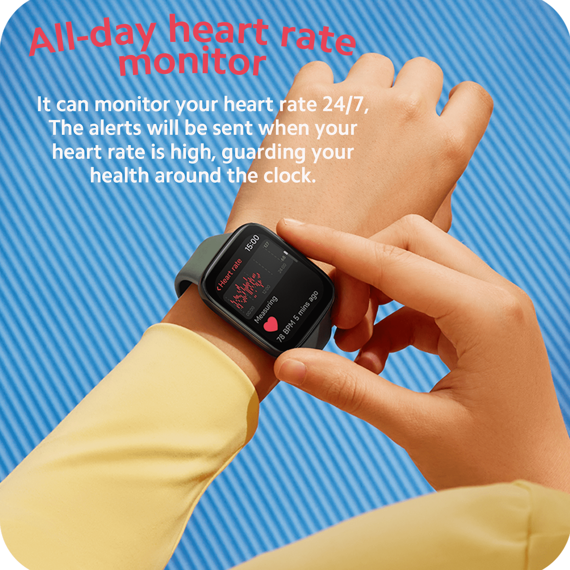 Xiaomi Smart Watch for Android & Iphone, 1.83", 12-Day Battery Life, Bluetooth Voice Calls, 100+ Fitness Modes, 5ATM Waterproof