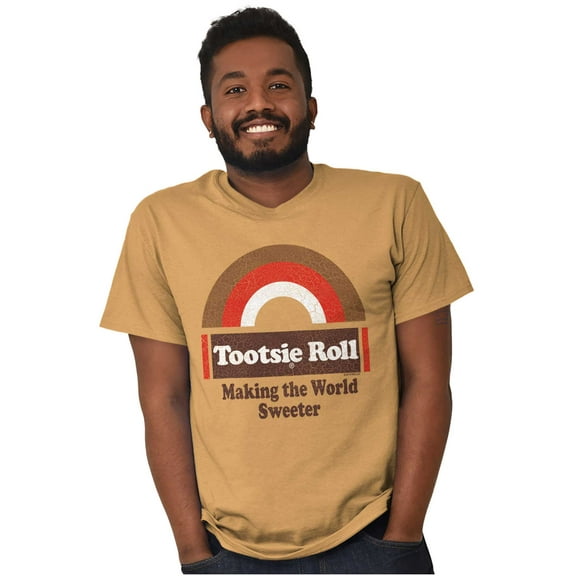 Make the World Sweet Tootsie Roll Men's Graphic T Shirt Tees Brisco Brands S