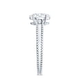 thumbnail image 3 of 1 Carat Diamond Engagement Ring (Lab Grown Diamond, EF-VS Grade), 925 Sterling Silver, US 4.00, 3 of 8