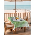 thumbnail image 2 of Outdoor Tablecloth with Umbrella Hole for Patio/Picnic/Party/Camping, Football Goal Waterproof Table Cloth Rectangle Table Cover Washable, Modern Art Oil Painting Balls Sport Gaming (54"x 80"), 2 of 9