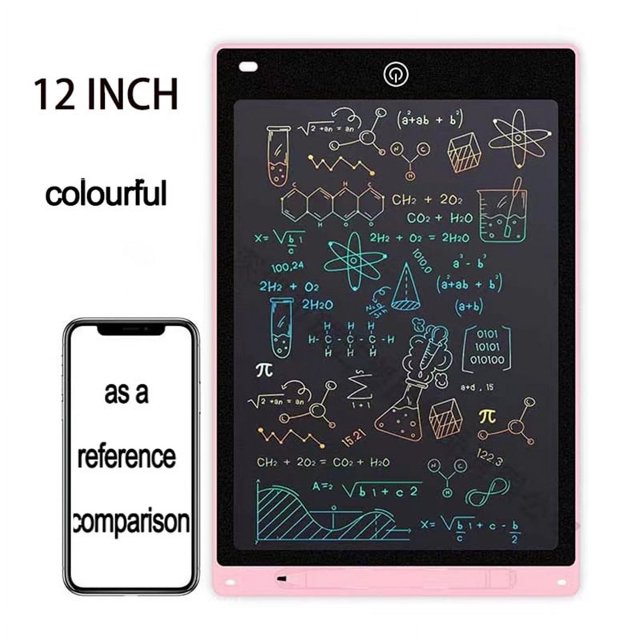 12Inch LCD Writing Tablet Electronic Digital Writing Colorful Screen Doodle Board Handwriting Paper Drawing Tablet Gift For Kids And Adults At Home School And Office