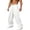 White, variant on Men's Baggy Sweatpants Cotton Wide Leg Lounge Sweat Pants Drawstring Waist Jogging Pants with Pockets Big and Tall Size S-3XL White