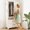 B, variant on White Metal Wardrobe Closet with 2 Doors, 71″ Tall Portable Storage