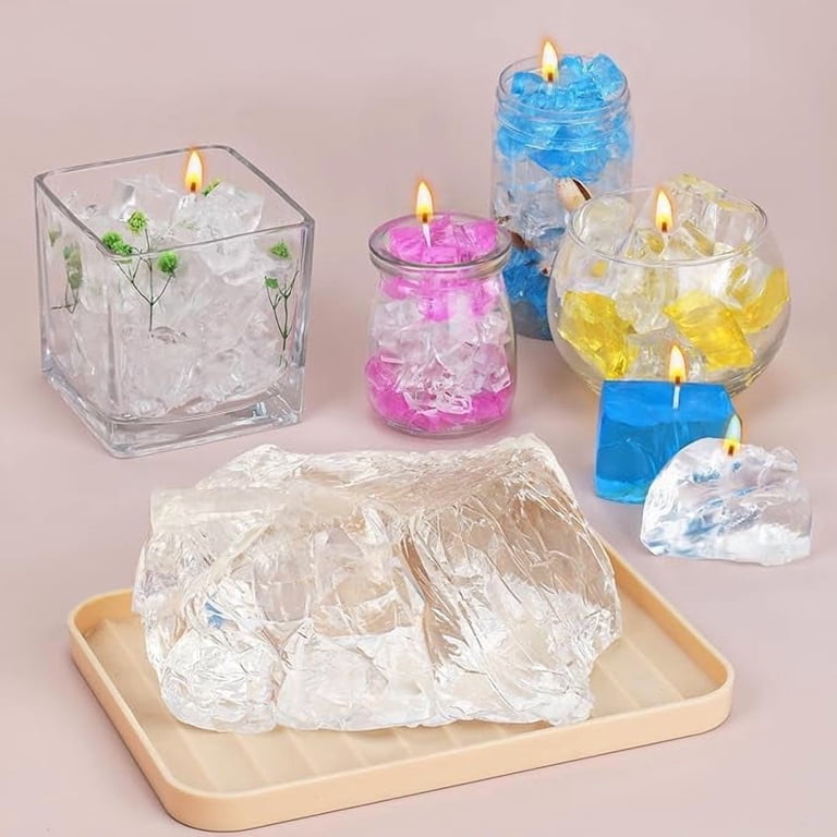 Zhuge 1.1 lb Jelly Wax for Candle Making, Clear Gel Wax with High Transparency, Long Burning Time for Candle Making and Handmade Scented Candle