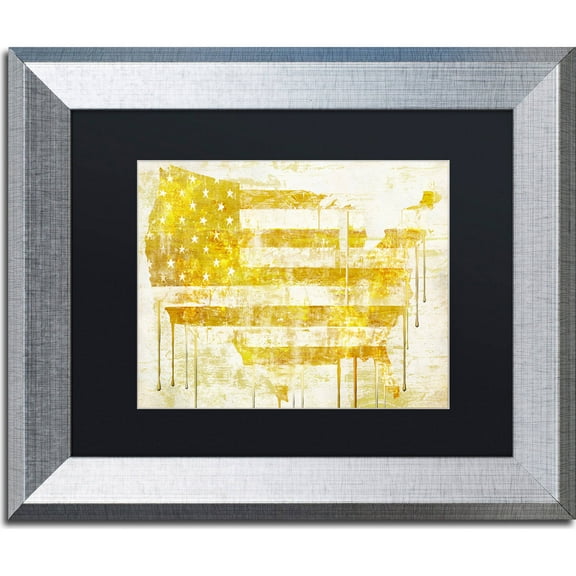 Trademark Fine Art "American Dream I" Canvas Art by Color Bakery, Black Matte, Silver Frame