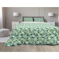 thumbnail image 1 of Lemons Comforter & Sham Bedding Set, Tropical Citrus Slices Rhythmic Summer Tasty Continuous Pattern, 3 pcs Duvet Set Microfiber Filling Quilt, 5 Sizes, Emerald Pastel Yellow, by Ambesonne, 1 of 4