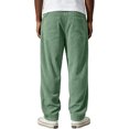 thumbnail image 4 of Men's Fashion Corduroy Straight Leg Pants, Elastic Drawstring Waist Cargo Pocket Loose Casual Trousers Streetwear Sweat Pants Green XL, 4 of 4