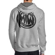 JKUI9 Men's MIW Motionless White Band Logo Hooded Sweatshirt On The Back Ash
