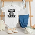 thumbnail image 3 of Rather Be Dog Park Pet Puppy Owner Romper Boys or Girls Infant Baby Brisco Brands 12M, 3 of 6
