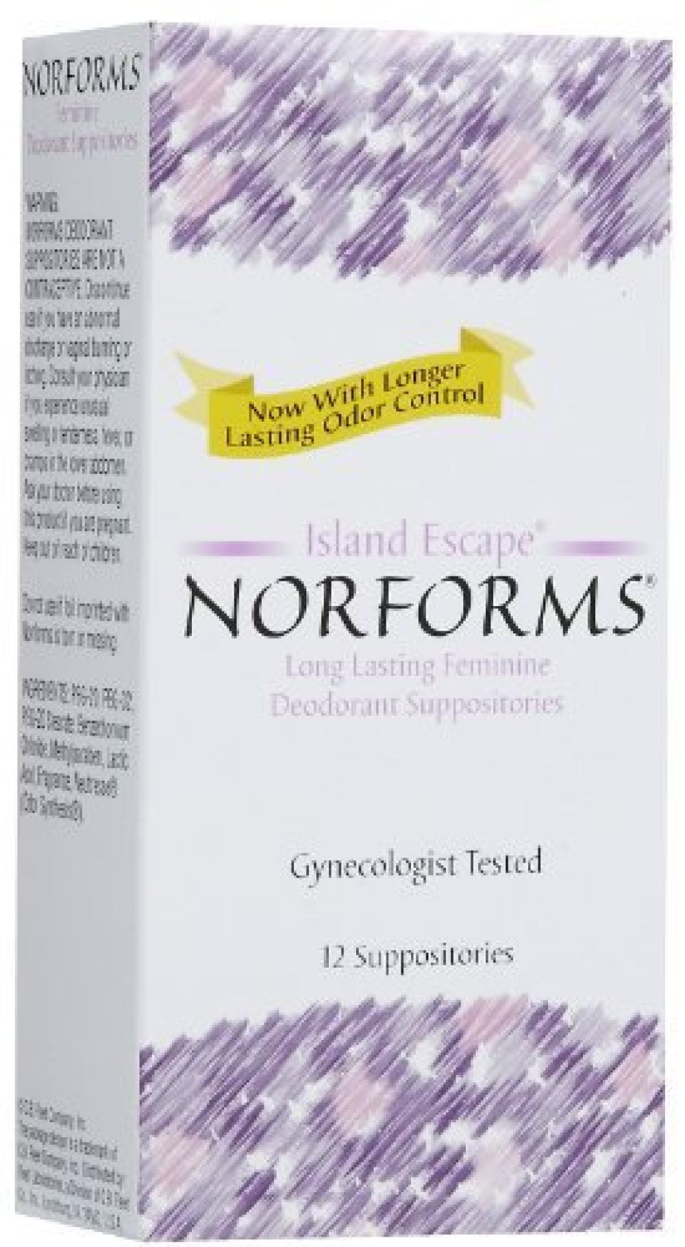 Norforms Feminine Deodorant Suppositories Island Escape 12 ct by