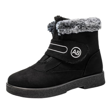 Bottes de Neige Plates en Daim pour Femmes Mode Hiver Confortables Élégantes Mi-Hautes pour Temps Froid Activités Extérieures