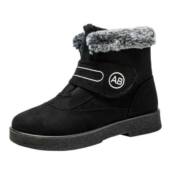 Women's Snow Boots Winter Women Snow Boots1w Womens Snow Warm Suede On Mid Snow Boot Women Snow Boot Calf Comfortable Fashion Flat Women's Snow with Heels Snow for Women Wide Width Shoes