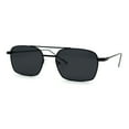 thumbnail image 2 of Mens Double Bridge Rectangle Metal Rim Pimp Shade All Black, 2 of 4