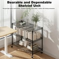 thumbnail image 7 of DEASON 3-Tier Metal Storage Shelves - 35.65W x 17.72D x 39.37H Inches, Holds up to 1050 lb, 350 lb per Shelf, 7 of 7