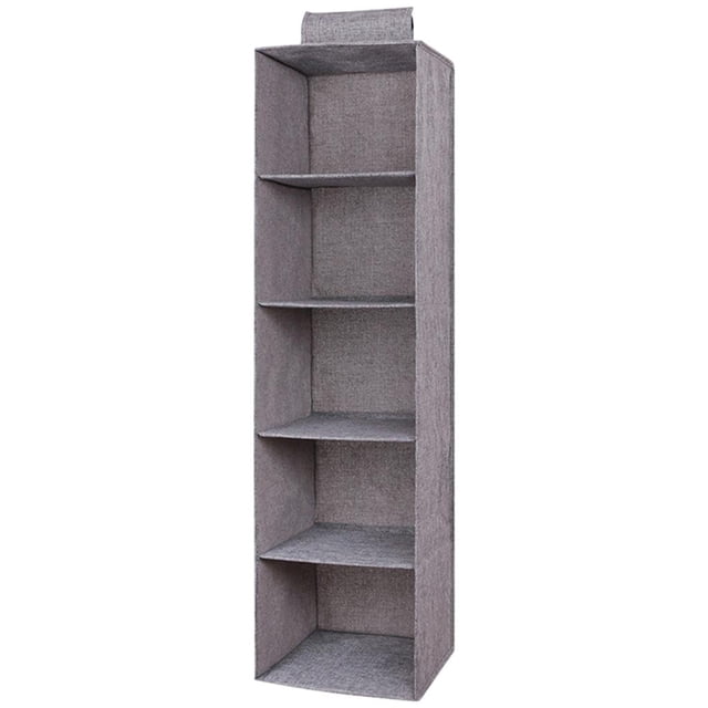 Organizador Portátil Colgante Organizador No-tejido Tela Para Carteras Dorm TOPA 5 Capa Gray Sunnimix Almacenamiento de organizadores de armario