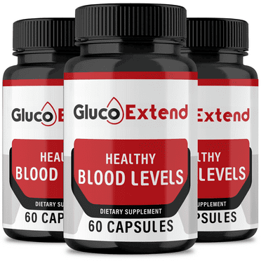 Gluco Extend Capsules, GlucoExtend Support Formula Supplement Pills - Maximum Strength, Gluco Extend Health & Wellness All Natural Formula, Official GlucoExtend Health Capsules Reviews (3 Pack)