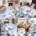 thumbnail image 5 of Large Area Rugs for Living Room Bedroom, Blue Butterflies 5'x8' Rug Washable Carpet Runner Indoor Outdoor, Elegant Pastoral Watercolor Non Slip Floor Mats Rug for Kitchen, Bathroom, 5 of 8