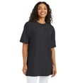 thumbnail image 5 of Hanes Beefy-T Men's Heavyweight Cotton T-Shirt (Big & Tall Sizes) Charcoal Heather 2XT, 5 of 8