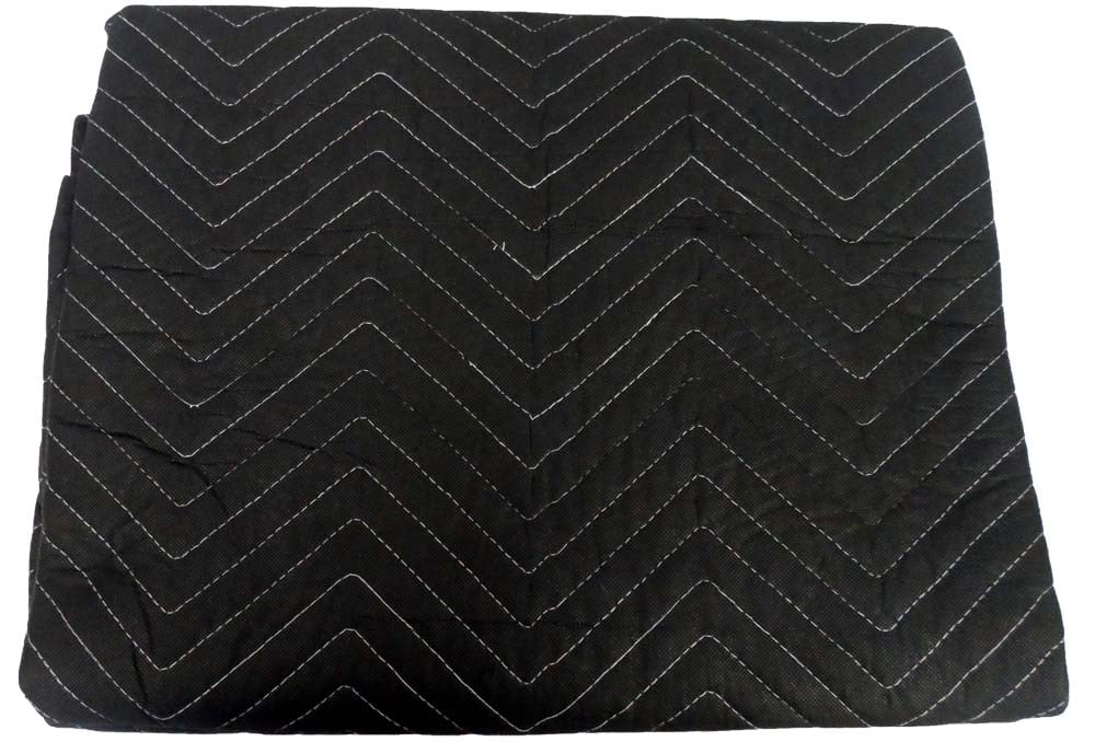 Black Moving Blanket With Cotton Padding, 40" x 72"