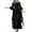 Black, variant on Diufon Plus Size Dresses for Women Irregular Hem Dress off Shoulder 3/4 Sleeve Waisted Maxi Dress