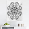 thumbnail image 1 of Oriental Tapestry, Mandala Design Black and White Inspirations Doodle Lucky Piece Monochrome, Fabric Wall Hanging Decor for Bedroom Living Room Dorm, 5 Sizes, White Black, by Ambesonne, 1 of 1
