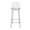 thumbnail image 6 of Home Square 42" Leather Barstool in Silver & White - Set of 2, 6 of 7