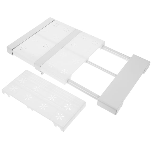 AURARMLET Adjustable Closet Tension Shelf Expandable White Storage Rack for Closet