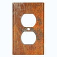 thumbnail image 3 of Metal Light Switch Plate Outlet Cover Image of Rusted Metal MET001, 3 of 14