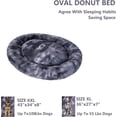 thumbnail image 2 of Oval Calming Donut Cuddler Dog Bed,Shag Faux Fur Cat Bed Washable Round Pillow Pet Bed(30"/36") for Small Medium Dogs (XXL(43"x34"x8"), Grey2021), 2 of 12