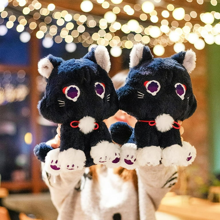 Kawaii Plush Pillow Scaramouche Wanderer Cat Plush Cute Stuff 10 Soft Stuffed Animals Collectible Scarameow Plush Toys Gift for Fans Scara Cat Walmart