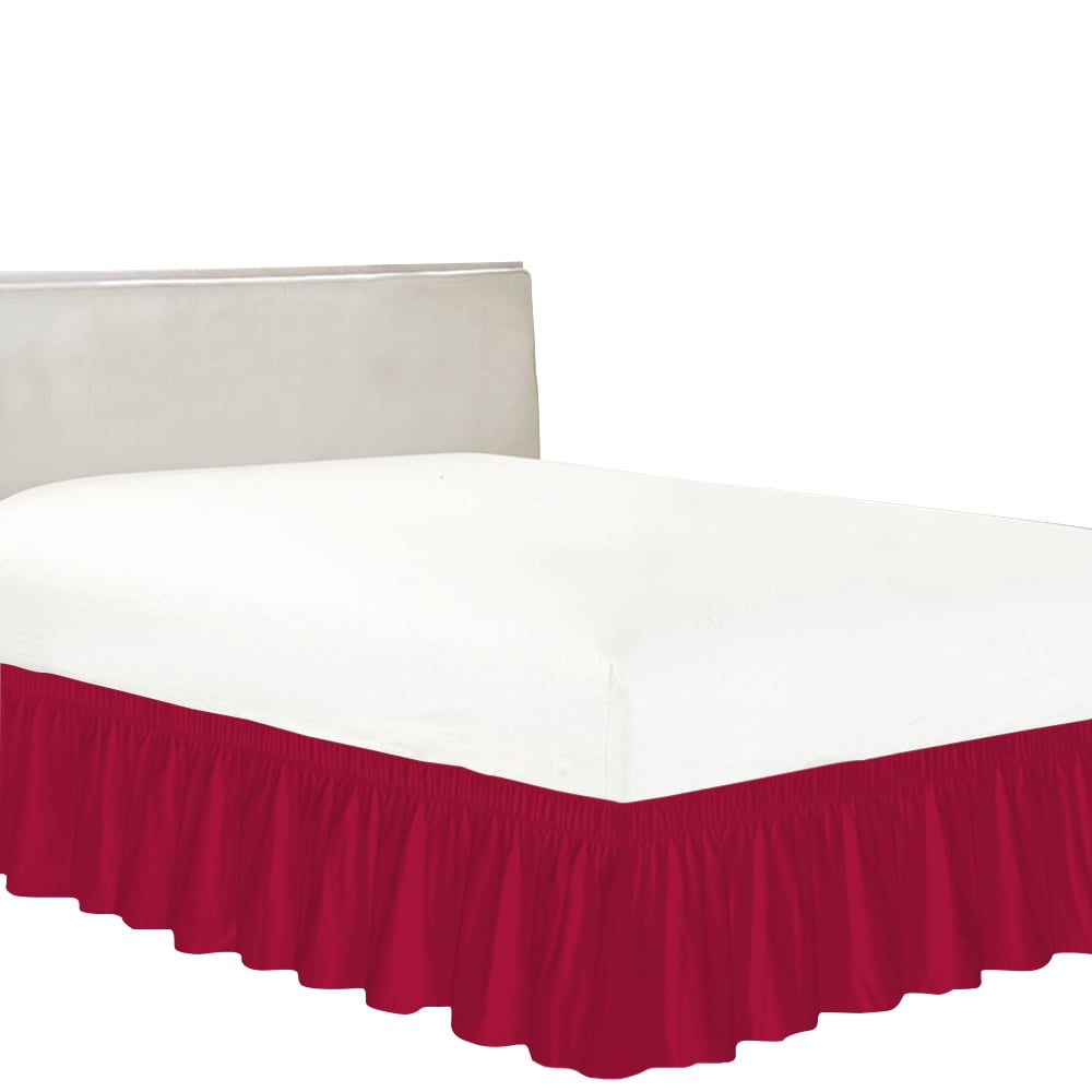 hot pink bed skirt queen