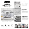 thumbnail image 3 of Pemberly Row 30" 380 CFM Ducted Under Cabinet Range Stainless Steel Kitchen Hood, 3 of 9
