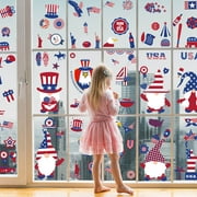 4th of July Window Clings USA Independence Day Patriotic Window Stickers Patriotic USA Window Cling Decorations Patriotic Static Clings Window Decals for Home Décor