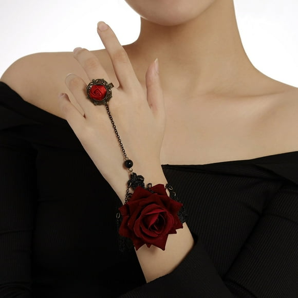 Hearth & Gear Dark Wind Lace Rose Finger Bracelet Retro Gothic Floral Handwork Jewelry Bulk Vibrating Watch Solar Powe Men Skx013 Preppy Rings Swimmers Watch Stopwatch Wrist Watch Workout Watch