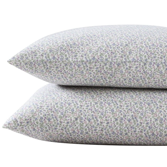 Set de fundas de almohada Laura Ashley Emogene Púrpura 100% algodón