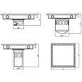 thumbnail image 2 of Pcs Stainless Steel Floor Drain15Cm*15Cm Square Filter Deodorant Anti Backflow Water Leakage 15Cmb, 2 of 5