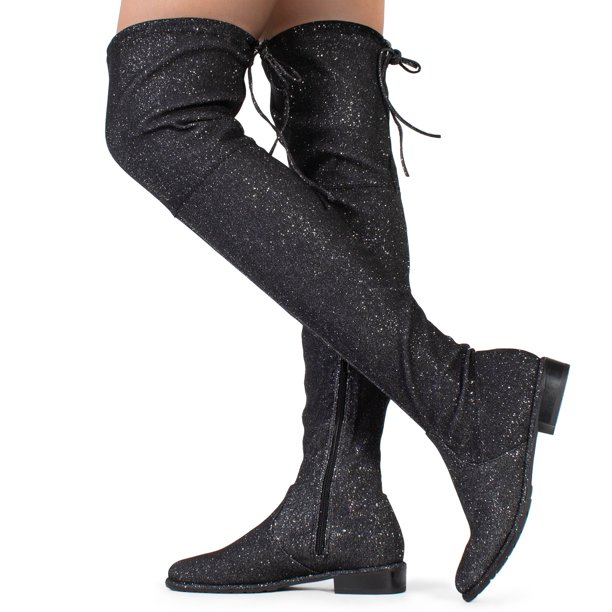 stretchy over the knee boots wide calf